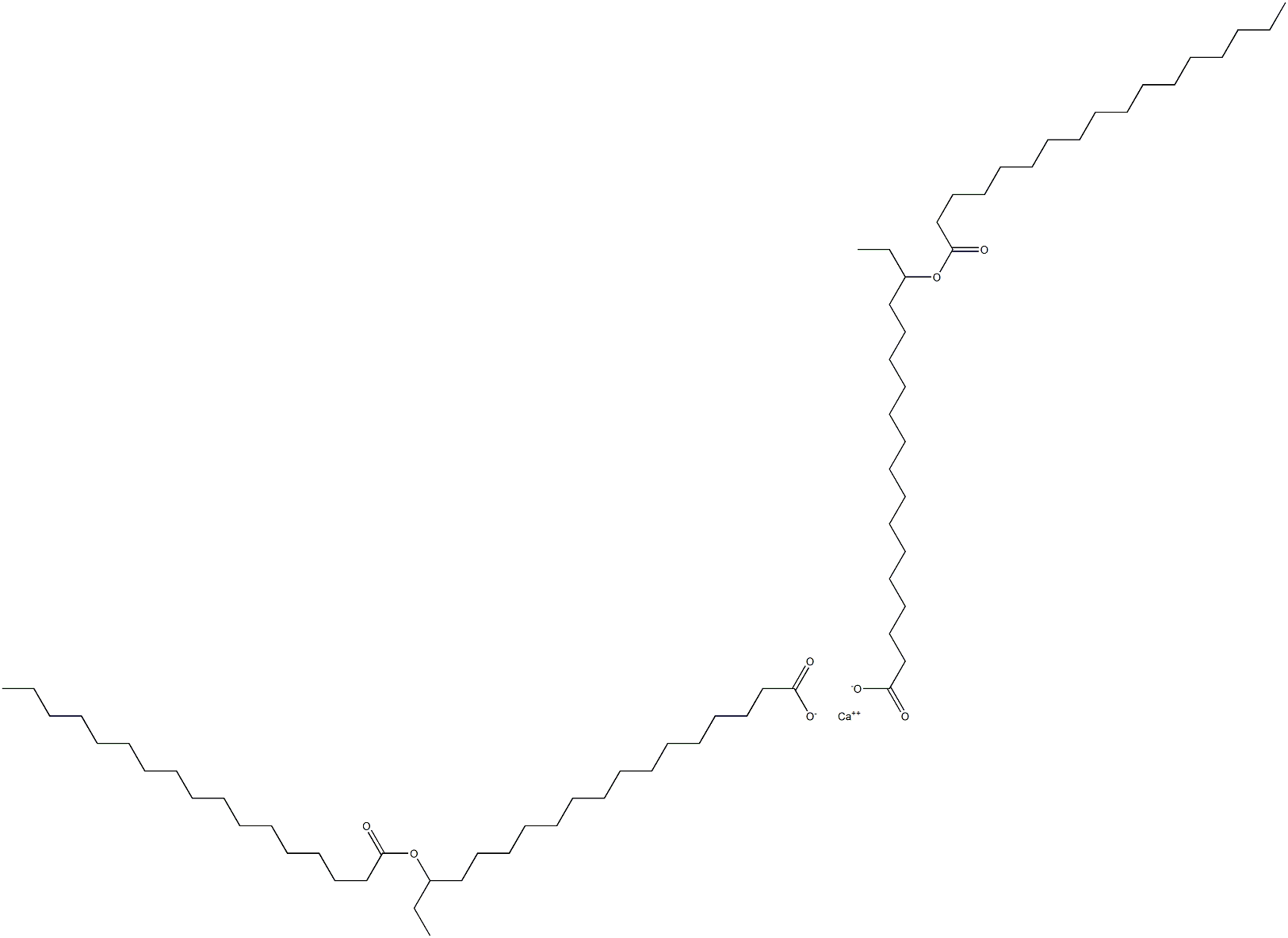 Bis(16-heptadecanoyloxystearic acid)calcium salt Struktur