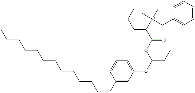 N,N-Dimethyl-N-benzyl-N-[1-[[1-(3-tridecylphenyloxy)propyl]oxycarbonyl]butyl]aminium Struktur