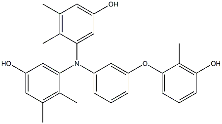 N,N-Bis(5-hydroxy-2,3-dimethylphenyl)-3-(3-hydroxy-2-methylphenoxy)benzenamine Struktur