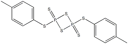 2,4-Bis(p-tolylthio)-1,3,2,4-dithiadiphosphetane 2,4-bissulfide Struktur