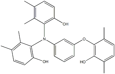 N,N-Bis(6-hydroxy-2,3-dimethylphenyl)-3-(6-hydroxy-2,5-dimethylphenoxy)benzenamine Struktur