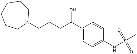 4-(1-Azacycloheptan-1-yl)-1-(4-methylsulfonylaminophenyl)-1-butanol Struktur