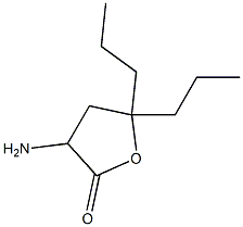 3-Amino-4,5-dihydro-5,5-dipropylfuran-2(3H)-one Struktur