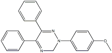 5,6-Diphenyl-2-(p-methoxyphenyl)-2,3-dihydro-1,2,4-triazine Struktur