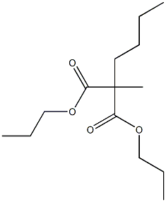 Butylmethylmalonic acid dipropyl ester Struktur