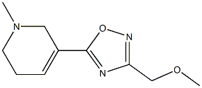 3-Methoxymethyl-5-[(1,2,5,6-tetrahydro-1-methylpyridin)-3-yl]-1,2,4-oxadiazole Struktur