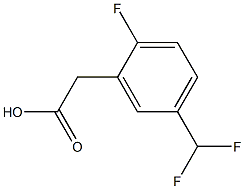 BENZENEACETIC ACID, 5-(DIFLUOROMETHYL)-2-FLUORO- Struktur