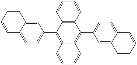 9,10-di(2-naphthalenyl)anthracene
 Struktur