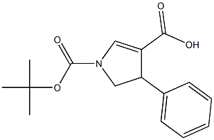 Boc-trans-4-Phenyl-Pyrroline-3-carboxylic acid Struktur