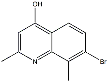 7-Bromo-2,8-dimethylquinoline-4-ol Struktur