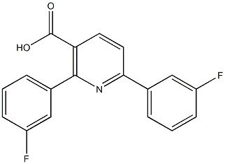 2,6-Bis(3-fluorophenyl)nicotinic acid Struktur