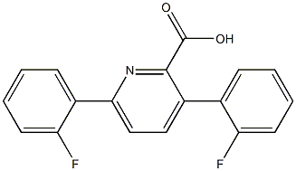 3,6-Bis(2-fluorophenyl)picolinic acid Struktur