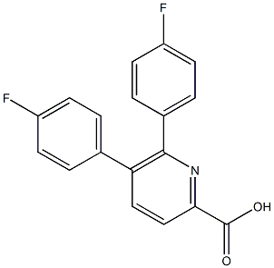 5,6-Bis(4-fluorophenyl)picolinic acid Struktur