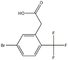 5-Bromo-2-(trifluoromethyl)phenylacetic acid Struktur