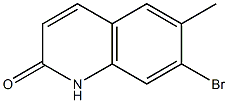 7-bromo-6-methylquinolin-2(1H)-one Struktur