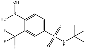 4-(N-tert-Butylsulfamoyl)-2-trifluoromethylphenylboronic acid Struktur