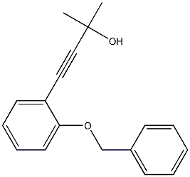 4-(2-(benzyloxy)phenyl)-2-methylbut-3-yn-2-ol Struktur