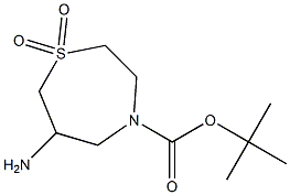 6-Amino-1,1-dioxo-1l6-[1,4]thiazepane-4-carboxylic acid tert-butyl ester Struktur