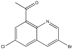 1-(3-bromo-6-chloroquinolin-8-yl)ethanone Struktur