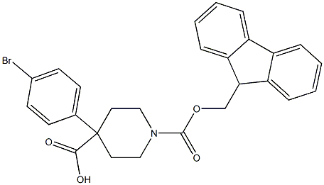 Fmoc-4-(4-bromophenyl)-piperidine-4-carboxylic acid Struktur