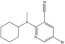 5-bromo-2-(cyclohexylmethylamino)pyridine-3-carbonitrile Struktur