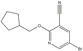 5-bromo-2-(cyclopentylmethoxy)pyridine-3-carbonitrile Struktur