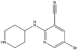 5-bromo-2-(piperidin-4-ylamino)pyridine-3-carbonitrile Struktur