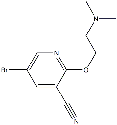 2-(2-(dimethylamino)ethoxy)-5-bromopyridine-3-carbonitrile Struktur