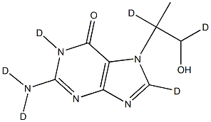 7-(1-Methyl-2-hydroxyethyl)guanine-d6 Struktur