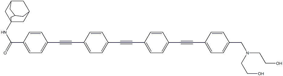 4-((4-((4-((4-((bis(2-hydroxyethyl)aMino)Methyl) phenyl)ethynyl)phenyl)ethynyl)phenyl)ethynyl)-N-adaMantylbenzaMide Struktur