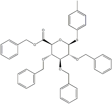 4-Methylphenyl 2,3,4-tri-O-benzyl-b-D-thioglucuronide benzyl ester Struktur