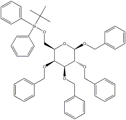 1,2,3,4-Tetra-O-benzyl-6-O-tert-butyldiphenylsilyl-b-D-galactopyranose Structure