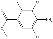 4-Amino-3,5-dichloro-2-methyl-benzoic acid methyl ester Struktur