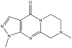 1,8-dimethyl-6,7,8,9-tetrahydropyrazino[1,2-a]pyrazolo[3,4-d]pyrimidin-4(1H)-one Struktur