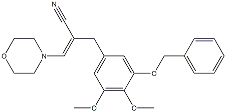 2-(3-(Benzyloxy)-4,5-dimethoxybenzyl)-3-morpholinoacrylonitrile Struktur