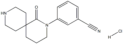 3-(1-OXO-2,9-DIAZASPIRO[5.5]UNDECAN-2-YL)BENZONITRILE HYDROCHLORIDE Struktur