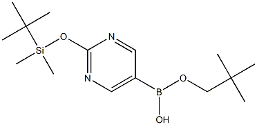 2-(TERT-BUTYLDIMETHYLSILYLOXY)PYRIMIDINE-5-BORONIC ACID NEOPENTYL ESTER Struktur