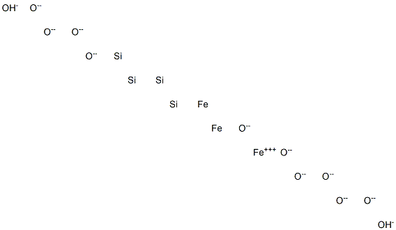 Triiron tetrasilicon decaoxide dihydroxide Struktur