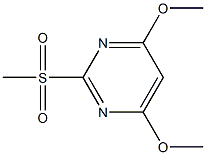 2-methylsulfonyl-4,6-dimethoxypyrimidine Struktur