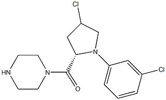 1-[(3-chlorophenyl)-4-chloropropyl]piperazin Struktur