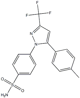 4-[5-(4-methylphenyl)-3-(trifluoromethyl)-1h-pyrazole-1-yl] benzenesulfonamide Struktur