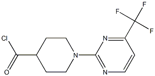 1-[4-(Trifluoromethyl)pyrimidin-2-yl]piperidine-4-carbonyl chloride 97% Struktur