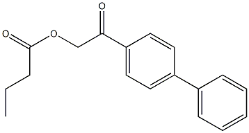 butyric acid p-phenyl-phenacyl ester Struktur