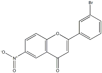 6-nitro-3'-bromoflavone Struktur