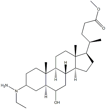 methyl 3-(aminoethylamino)-6-hydroxy-5alpha-cholan-24-oate Struktur