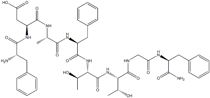 phenylalanyl-aspartyl-alanyl-phenylalanyl-threonyl-threonyl-glycyl-phenylalanylamide Struktur