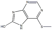 6-methylmercapto-8-hydroxypurine Struktur