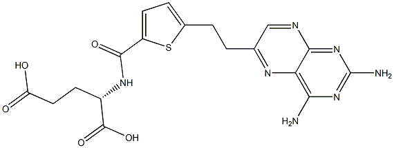 N-((5-(2,4-diamino-6-pteridinyl)ethyl)-2-thenoyl)glutamic acid Struktur