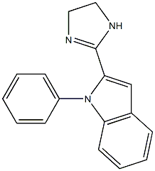 2-(2-imidazolin-2-yl)-1-phenyl-1H-indole Struktur