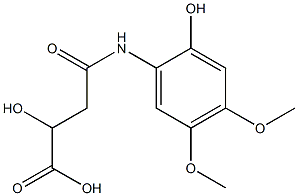 N-(2-hydroxy-4,5-dimethoxyphenyl)malamic acid Struktur